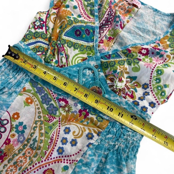 Vintage Y2K Patchwork Slip Dress Paisley Artsy Babydoll Bohemian Groovy Size M - Picture 6 of 8